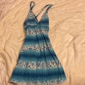 Colorful blue dress
